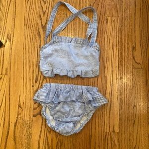 Blue Gingham size 5 bathing suit